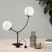 Candeeiro de Mesa Kromozom – Preto e Branco – 48 x 17 cm