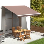 vidaXL Tecido de substituição para toldo 4x3,5 m castanho
