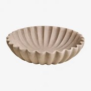 Avelin Tigela Decorativa Em Resina Castanho Areia Claro & Ø35 Cm - Sklum
