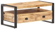 vidaXL Mesa de centro 100x55x45 cm madeira de mangueira áspera