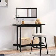 Mesa consola 110x40x80 cm madeira de pinho maciça preto