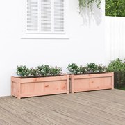 vidaXL Vasos/floreiras de jardim 2 pcs madeira de douglas maciça