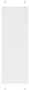 vidaXL Branco Plissada Cega 45x150 cm Largura Tecido 44,4 cm Poliéster