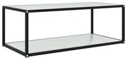 vidaXL Mesa de centro 100x50x35 cm vidro temperado branco