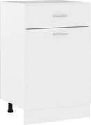 vidaXL Armário inferior c/ gavetas “Lyon” derivados de madeira branco