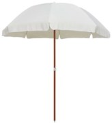 vidaXL Guarda-sol de jardim com poste de aço 240 cm cor areia