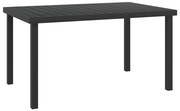 vidaXL Mesa de jardim 140x90x74 cm alumínio e WPC preto
