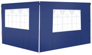 Outsunny 2 Paredes Laterais para Tenda Parede Lateral de Tecido Oxford com 2 Janelas 3x2 m Azul | Aosom Portugal