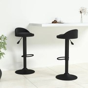 vidaXL Bancos de bar 2 pcs veludo preto