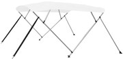 vidaXL Toldo em 4 arcos Bimini 243x196x137 cm branco