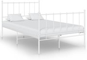 vidaXL Estrutura de cama 120x200 cm metal branco