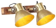 vidaXL Candeeiro de parede industrial 45x25 cm E27 bronze