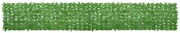 vidaXL Tela de varanda com folhas verde 500x75 cm