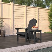 vidaXL Cadeira de jardim Adirondack com mesa PEAD antracite