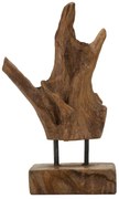 ESCULTURA AKAR EM TECA SUBSTITUÍDA, CM 20X11X34 MIN 2 (PEÇAS ÚNICAS - NÃO SUBSTITUÍDAS EM SÉRIE)