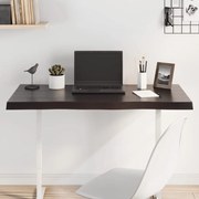 vidaXL Tampo de mesa com bordas vivas maciço tratado castanho-escuro