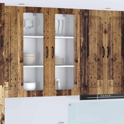 vidaXL Armário de Cozinha com porta Madeira antiga 40 x 31 x 100 cm