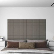 vidaXL Painel de parede 12 pcs 30x15 cm veludo 0,54 m² cinza-claro