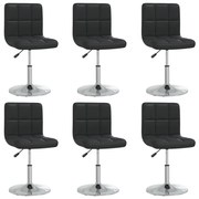 vidaXL Cadeiras de jantar 6 pcs couro artificial preto