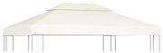 vidaXL Cobertura de substituição p/ gazebo 310 g/m² branco nata 3x4 m