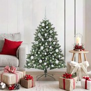 vidaXL Árvore de Natal Artificial Verde 120 cm PVC, Plástico e Aço
