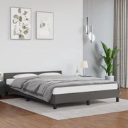 vidaXL Estrutura cama c/ cabeceira sem colchão 140x200 cm cinzento