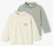 Lote de 2 camisolas de gola alta, Basics baunilha