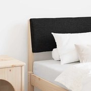 vidaXL Cabeceira estofada Preto 80 cm Madeira de Pinheiro Sólida