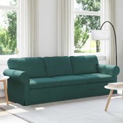 vidaXL Sofá Verde Escuro 215 x 82 x 80 cm tecido