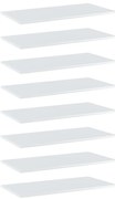 vidaXL Prateleiras para estante 8 pcs 80x40x1,5cm contraplacado branco