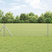 vidaXL Cerca de Fio Soldado com 7 Postes 0.6x10 m de Aço Galvanizado