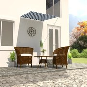 vidaXL Toldo retrátil 100x150 cm azul e branco