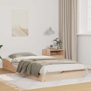 vidaXL Estrutura de cama de chão Castanho 100 x 200 cm