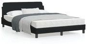 vidaXL Estrutura de cama sem colchão 120x200 cm tecido preto