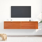 vidaXL Armário de Parede com porta 2 pcs Marrom Cera 80 x 30 x 35 cm