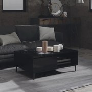vidaXL Mesa de centro 90x60x35 cm contraplacado preto brilhante