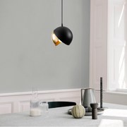 Chandelier Berceste – Preto e Dourado – Diâmetro 20 cm x Altura 114 cm