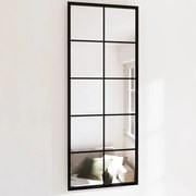 vidaXL Espelho de parede 100x40 cm metal preto