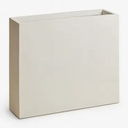 Vaso Retangular Em Cimento Neyrua 75 X 20 X 60 Cm & Branco - Sklum