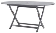 vidaXL Mesa de jardim dobrável 160x85x75 cm madeira de acácia maciça