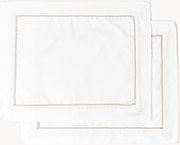 Individuais de mesa em cetim de algodão Tatiana, conjunto de 2