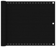Tela de varanda 75x600 cm PEAD preto