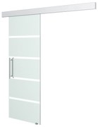 Porta de Correr de Vidro 77,5x205 cm Porta de Correr de Vidro com Tril