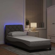 vidaXL Estrutura de cama com LED sem colchão 80x200 cm tecido