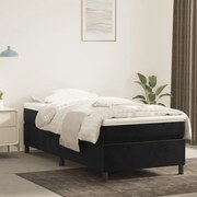 Estrutura de cama com molas 90x190 cm veludo preto