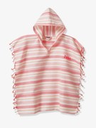 Poncho fouta às riscas, para criança, personalizável riscas rosa