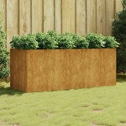 vidaXL Canteiro elevado de jardim 200x80x80 cm aço corten