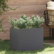 vidaXL Vaso de Jardim Antracite 50 x 32 x 40 cm Aço laminado a frio