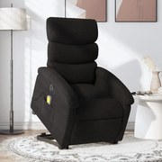 vidaXL Poltrona elétrica elevatória massagens tecido preto