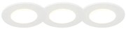 Conjunto de 3 focos embutidos brancos com LED integrado 3000K 4W IP65 - Blanca Moderno